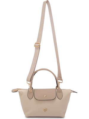 Armine Trend Kapaklı Kolon Askılı Yarasa Çanta Bej ARM174