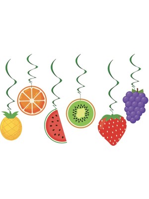 Bal10 Dünyası Meyve Temalı Özel Kesim 6'lı Tavan Süsü