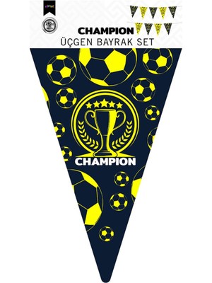 Bal10 Dünyası Sarı Lacivert Taraftar Üçgen Flama