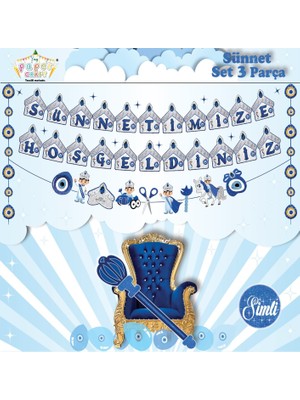 Rönesans Parti 3 Parça Sünnetime Hoş Geldiniz Banner