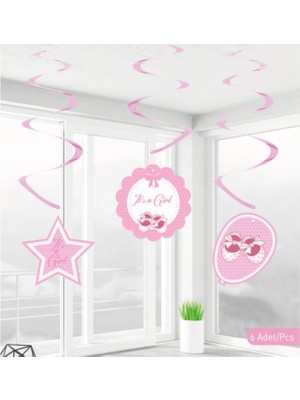 Rönesans Parti Baby Shower Pembe Tavan Süsü