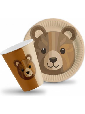 Rönesans Parti Ayıcık Temalı Tabak Bardak Seti