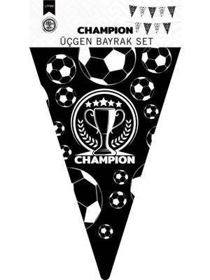 Rönesans Parti Siyah Beyaz Taraftar Üçgen Flama