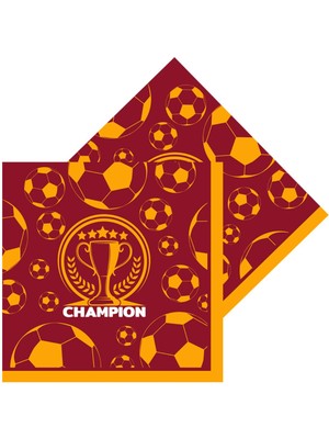 Rönesans Parti Sarı Kırmızı Taraftar Peçete 33X33 16'lı