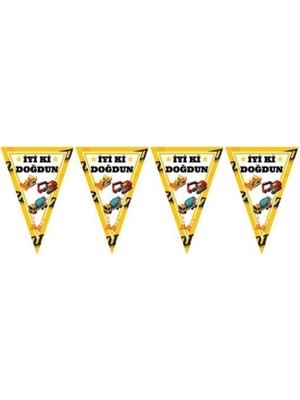 Rönesans Parti Inşaat Temalı Üçgen Flama