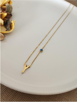 Hercy Y Harfli Paslanmaz Çelik Kolye