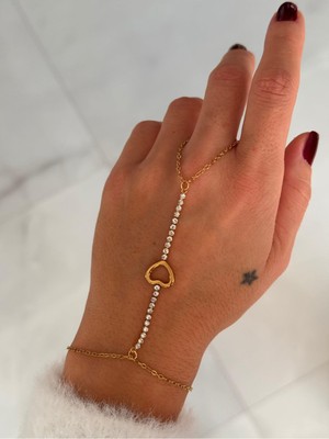 Hercy 316 L Paslanmaz Çelik Zirkon Taşlı Şahmeran | Gold Şahmeran