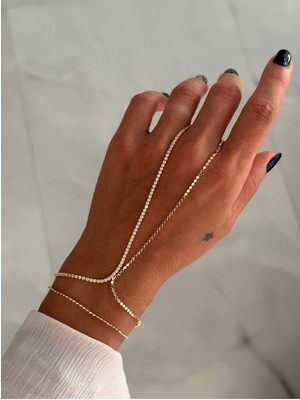 Hercy Renk Atmaz Zirkon Taşlı 14K Altın Kaplama Şahmeran Bileklik