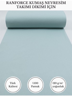 Fabricstown Ranforce Kumaş Nevresim Dikimi Için – %100 Pamuk, 240 cm × 100 Cm, Düz Boyalı