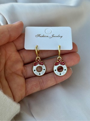 Hercy Yılbaşı Küpe | Christmas Küpe | Noel Küpesi | Christmas Earrings | Gold Sallantılı Küpe