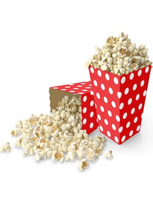 Bal10 Dünyası Kırmızı Beyaz Puanlı 8'li Mısır Kutusu