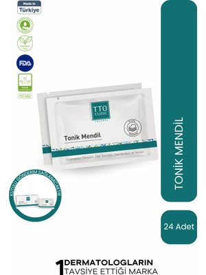 Tto Clınıc Tonik Mendil Pratik Kullanım Çay Ağacı Yağ Yabani İğde Yağ Aloe Vera