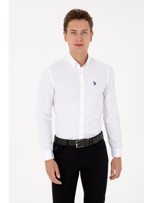 U.s. Polo Assn. Erkek Beyaz Gömlek Basic 50316723-VR013
