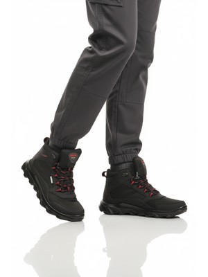 Scooter Siyah Kırmızı Su Geçirmez Kayma Taban Erkek Outdoor Bot M7200 M