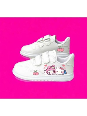 ALCdesing Baskılı Hafif Taban Rahat Kalıp Kız Çocuk Spor Ayakkabı ve Sneakers