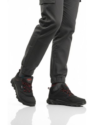 Scooter Siyah Kırmızı Su Geçirmez Kaymaz Erkek Outdoor Ayakkabı M7201 M