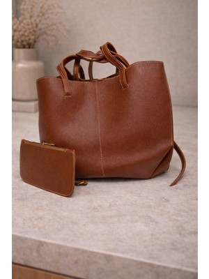 Lorevie Kadın Geniş Hacimli Iç Cüzdanlı El ve Omuz Çanta(Çıt Çıt Kapama)