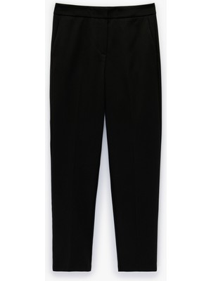 Koton Viskon Karışımlı Cepli Slim Fit Yüksek Bel Cigarette Pantolon