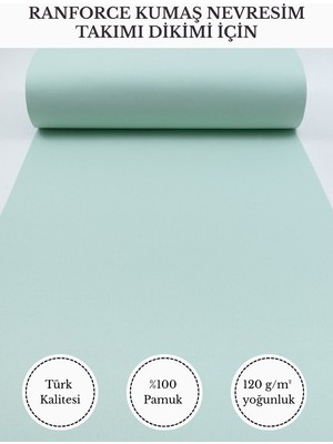 Fabricstown Ranforce Kumaş Nevresim Dikimi Için – %100 Pamuk, 240 cm × 100 Cm, Düz Boyalı