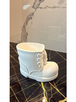 Ceritoğlu Dekoratif-Seramik-Boyanabilir -Biblo-Ayakkabı Desenli-Şık-Boyanabilir Obje