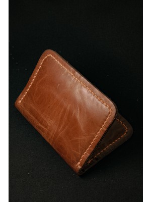 INKD Minimalist Deri Erkek Kartlık - Hakiki Dana Derisi - El Işçiliği