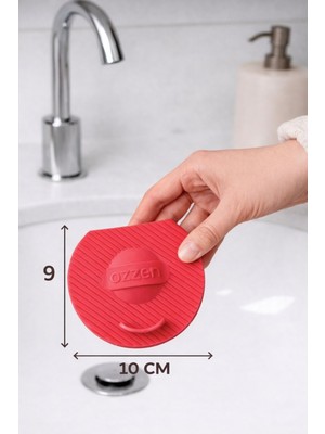 Ozzen Kırmızı Lavabo Kötü Koku Giderici Önleyici Silikon Mat Sızdırmaz Lavabo Tıkacı Lavabo Tıpası