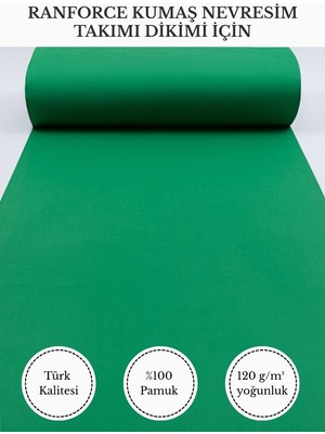 Fabricstown Ranforce Kumaş Nevresim Dikimi Için – %100 Pamuk, 240 cm × 100 Cm, Düz Boyalı