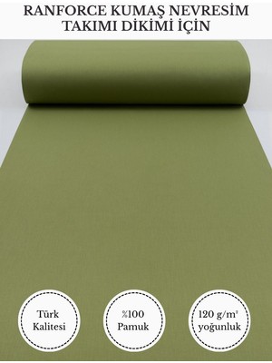 Fabricstown Ranforce Kumaş Nevresim Dikimi Için – %100 Pamuk, 240 cm × 100 Cm, Düz Boyalı