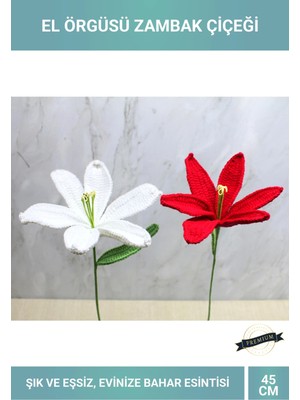 Letsii El Örgüsü Dekoratif Zambak Çiçeği 45CM Uzunluk