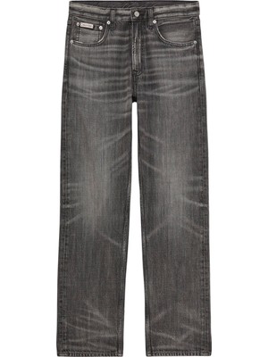 Calvin Klein Erkek Gri Calvin Klein 90S Straıght Meteorıte Tencel Je Erkek Gri Kot Pantolon