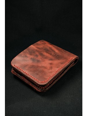 INKD Deri Erkek Modern Cüzdan - Hakiki Dana Derisi - El Işçiliği