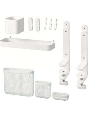 IKEA Skådıs 12 Parça Çok Amaçlı Pano Parçası Beyaz Renk Ölçülerle Düzenleme Seti