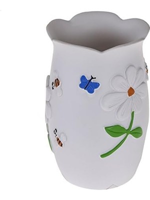 Storemax Diş Macunu Kabı Çiçekli Model Poliresin