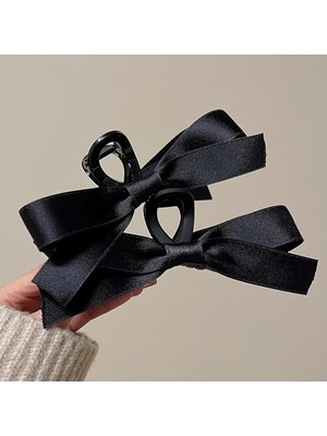 Storemax Okavango Kadın Siyah Saten Çift Taraflı Fiyonk Mandal Toka,kadın Çocuk Mandal Toka, Lastik Toka Seti, Toka Organizer, Toka, Kız Çocuk Toka, Kadife Toka