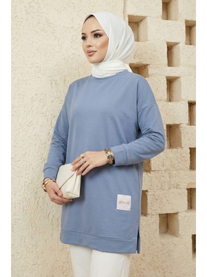 Yazlık Kadın Tesettür Bisiklet Yaka Terletmeyen Penye Kumaş Tunik
