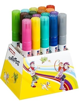 Storemax 14 Funtastıcs Çocuklar Için Kalın Uçlu Keçeli Kalem 18'li Set - 2-3 mm Yuvarlak Uç