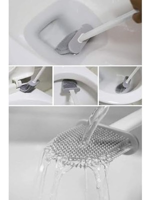 Storemax Duvara Yapışkanlı Silikon Uçlu Klozet Fırçası Beyaz (NKS146)