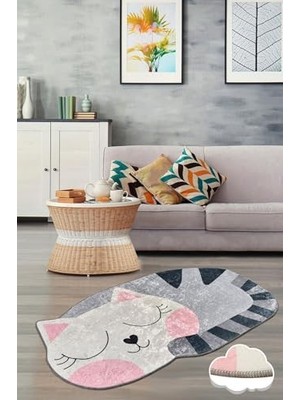 Storemax Bıg Cat Dekoratif Halı, Kaymaz Halı, Yıkanabilir., 140 x 190