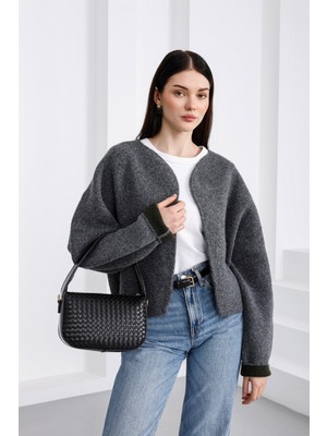 Shule Bags Darley Örgülü Baget Çanta Siyah