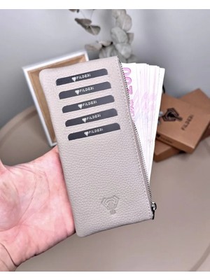 Fil Deri Hakiki Deri Para Bölmeli Uzun Kartlık 2127