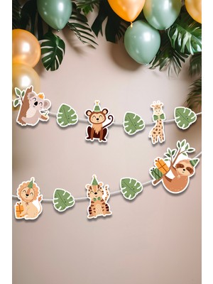Niksy Design Safari Temalı Banner Parti Süsü