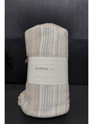 Özdilek Pamuklu Dizüstü Tv Battaniye (130X170)-STRIPED Pudra