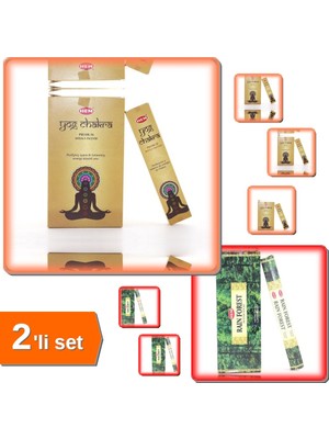 Hereveoyuncak Rainforest Aromalı Çubuk Tütsü + Yog Chakra Masala Aromalı Çubuk - 2li Set S0Y5Y2