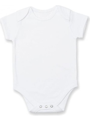 Flamex Sema Baby Prematüre Yarım Kol Penye Çıtçıtlı Badi - Beyaz