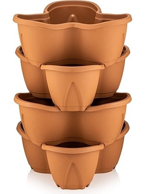 Serinova Pks3 Pamukkale Saksı 62,2 Cm, 12,5 Litre Dekoratif Saksı Kiremit