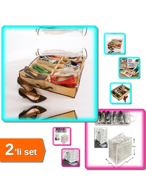Hereveoyuncak Pratik Ayakkabi Organizer + Tasima Cantasi 2li Set Q3D2K7