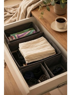 Arma House 4'lü Antrasit Çok Amaçlı Çekmece Içi Düzenleyici Organizer Kutu Seti