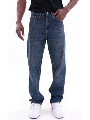 Freemen Erkek Baggy Bol Kesim Kot Pantolon