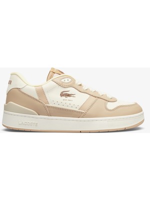 Lacoste T-Clip Kadın Bej Sneaker