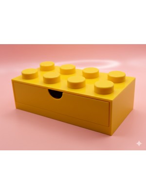 LEGO Tasarımlı Mini Çekmece 4x2 Masaüstü Düzenleyici Dekoratif Saklama Kutusu